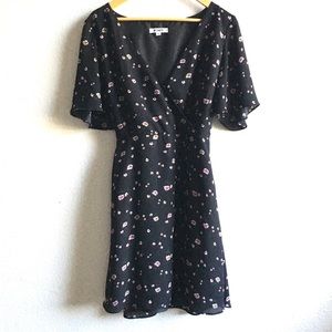 BB Dakota Black Floral Dress